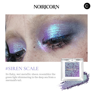 NOIRICORN Siren Scale pigment pour les yeux – nuanciers et rendu porté