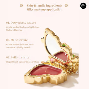 The Palace Museum Treasure Butterfly Dual-Use Lip & Cheek Balm style #Floral Beauty detail