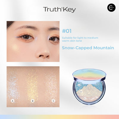 Truth‘Key Sunshine Gold Mountain Tri-Color Highlighter