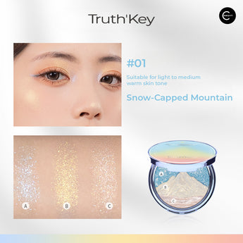 Truth‘Key Sunshine Gold Mountain Tri-Color Highlighter style #05
