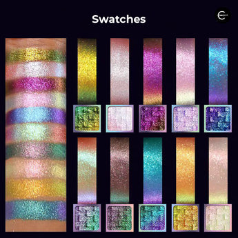 Ucanbe 10-Color Chameleon Iridescent Eyeshadow Palette - #Snake