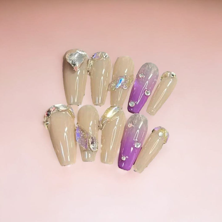 Lustrous Jelly Glam - 3D Press-On Nail