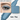 Shellwe Makeup Born Free blue single eyeshadow pan with powder swatch and blue eye makeup close-up