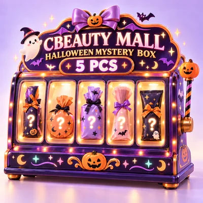 Creative illustration of the 5-piece Halloween mystery box slot machine