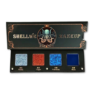 Shellwe Makeup Octopus Escape Dream Matte-Satin Shimmer Chameleon Quad Eyeshadow Palette
