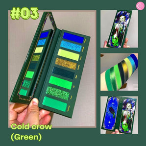 Narimi "Back to the 90s" Eyeshadow Palette - #03 Cold crow (Green)