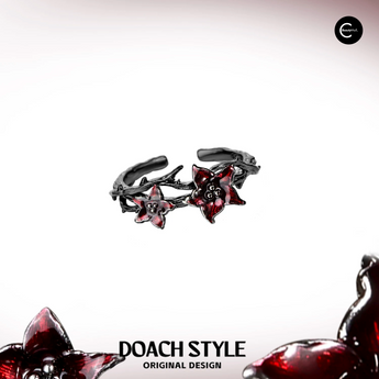 DOACH STYLE A-style mandala ring in solid 925 silver, product view