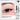 FLORTTE Fruit Salad gel eyeliner, shade 01 Black Plum, close-up eye result with two black liners