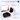 Pink oil-blotting puff compact with a built-in mirror and black puff