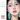 Model wearing mint green and pink eye makeup for shade #02 Peach Isle Mint, with a coordinating eyeshadow palette