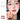 Model wearing #03 Taro Icy Blue eye makeup beside an open nine-pan eyeshadow palette
