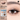 Model eye makeup with a four-pan Oat Latte eyeshadow palette