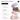 Baked powder palette finishes with square pans and silver glitter, matte brown, soft pink, and champagne satin swatches.