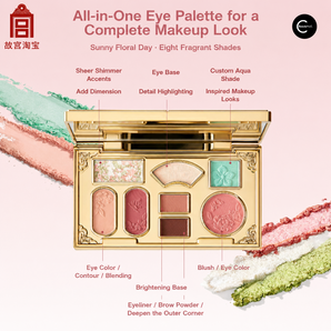 palette maquillage yeux et visage – produit et rendu porté