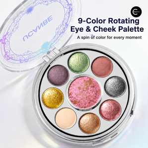 UCANBE 9-color palette yeux et joues – produit présenté ouvert