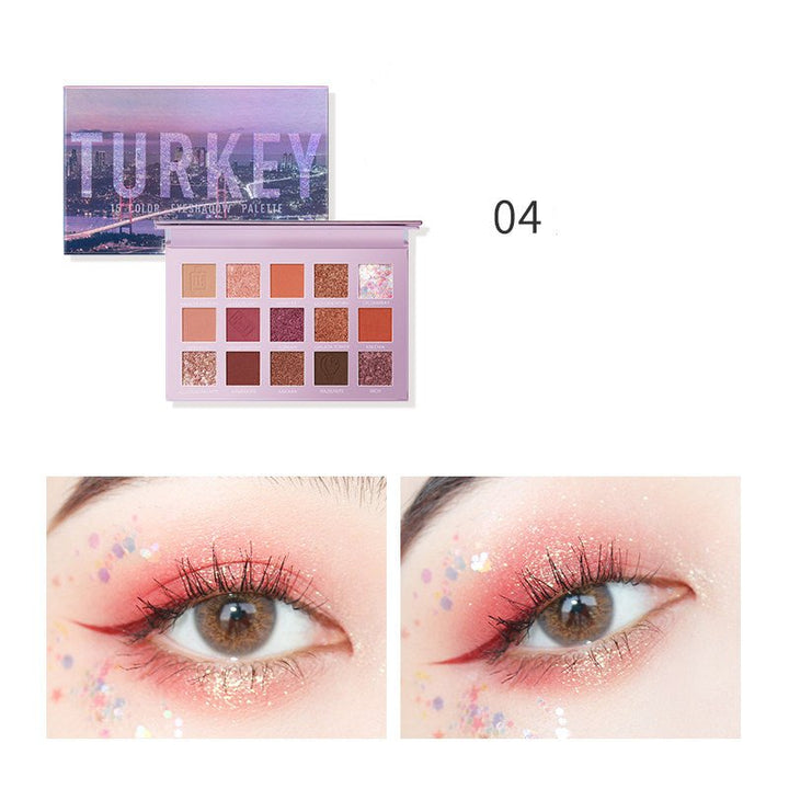 FOCALLURE15 Colored Glitter Eyeshadow Palette - CbeautyMall.com