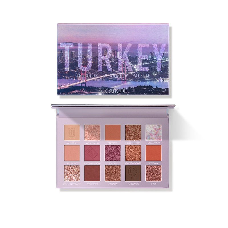 FOCALLURE15 Colored Glitter Eyeshadow Palette - CbeautyMall.com