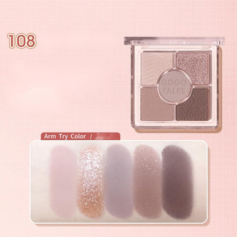 GOGOTALES5 Color Matte Pearly Eyeshadow Palette - CbeautyMall.com