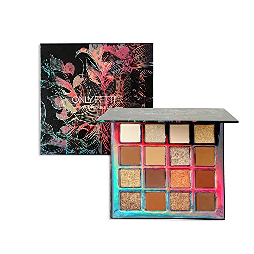 ONLYBETTER 16 Colors Highly Pigmented Eyeshadow Palette