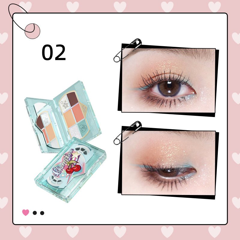 Flower KnowsCherry Love Series Retro Magnetic Eyeshadow Palette - CbeautyMall.com