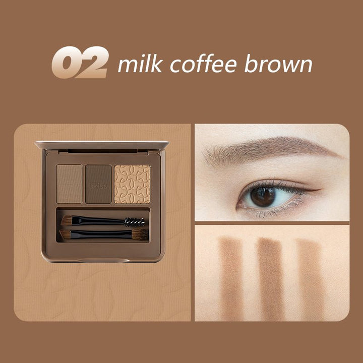 UKISSChocolate Tricolor Brow Powder - CbeautyMall.com